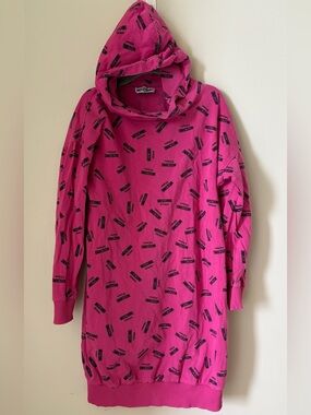 Moschino Kids Hooded Sweatshirt Dress size 6 Years